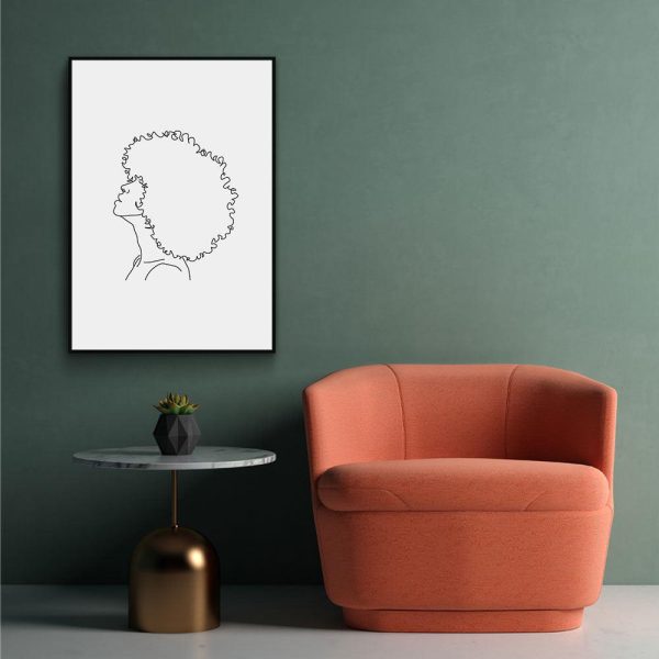 Afro Woman Line Art Online Hot Sale