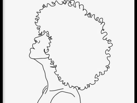 Afro Woman Line Art Online Hot Sale