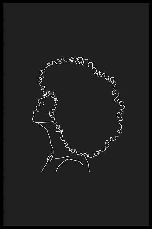 Afro Woman Line Art Online Hot Sale