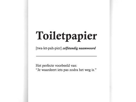 Woordenboek Toiletpapier Supply