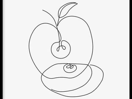 Apple Line Art Hot on Sale