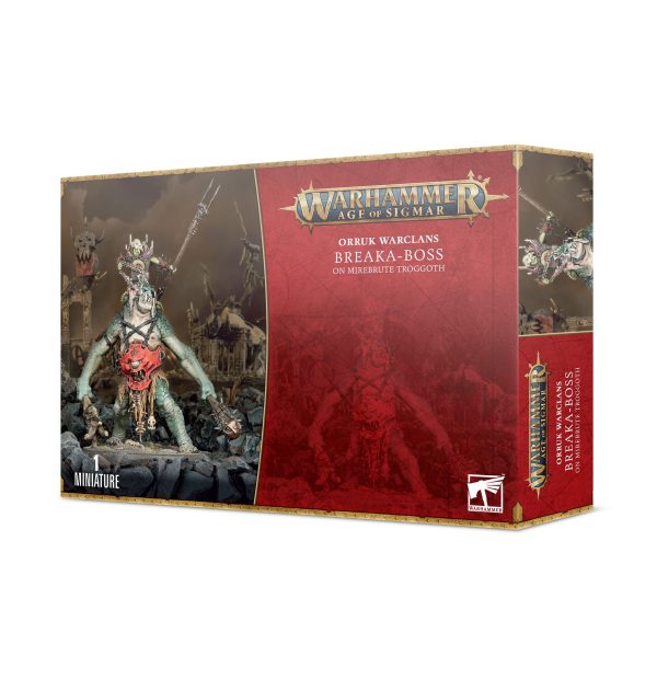 Age of Sigmar: Orruk Warclans Breaka-Boss on Mirebrute Troggoth Supply