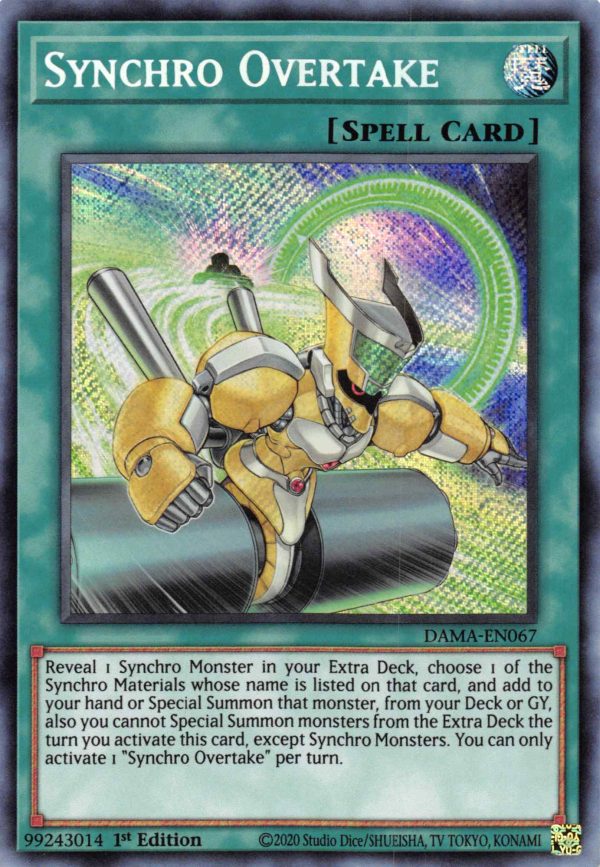 Synchro Overtake [DAMA-EN067] Secret Rare Hot on Sale