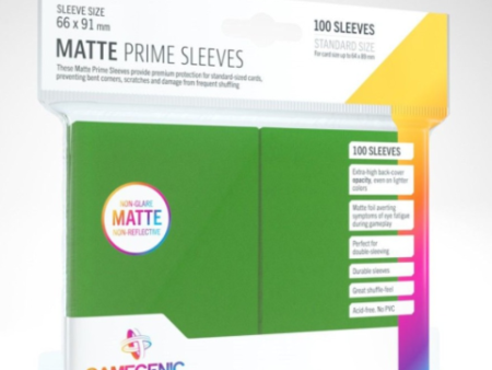 Gamegenic - Sleeves: Gamegenic Matte Prime Sleeves - Green (100) For Cheap