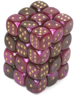 Gemini Black-Purple Gold 12Mm D6 Dice Block on Sale