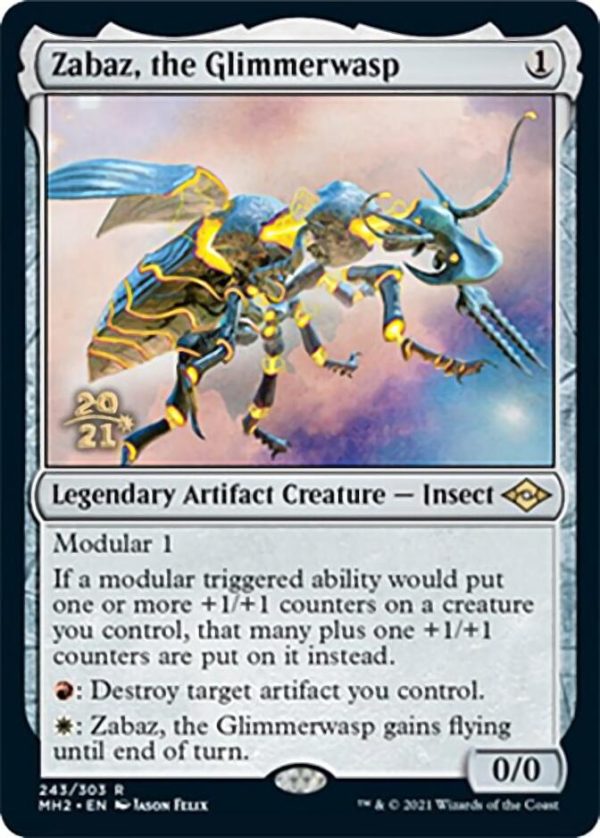 Zabaz, the Glimmerwasp [Modern Horizons 2 Prerelease Promos] Hot on Sale