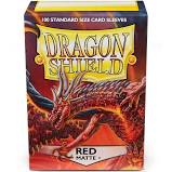 Dragon Shield Sleeves: Standard Matte Red (Box of 100) Fashion