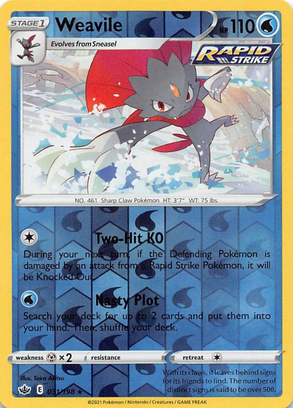 Weavile (031 198) [Sword & Shield: Chilling Reign] Online now