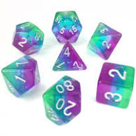 Dice Set - Blue Aurora Online now