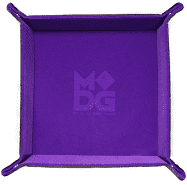 Metallic Dice Games Purple Velvet Dice Tray with Leather Backing Discount