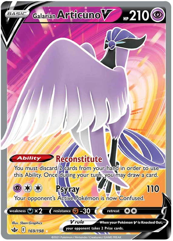 Galarian Articuno V (169 198) [Sword & Shield: Chilling Reign] on Sale